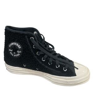 Converse Sherpa Chuck 70 Varsity Unisex  Hi Black/Black/Egret Size 6.5 W